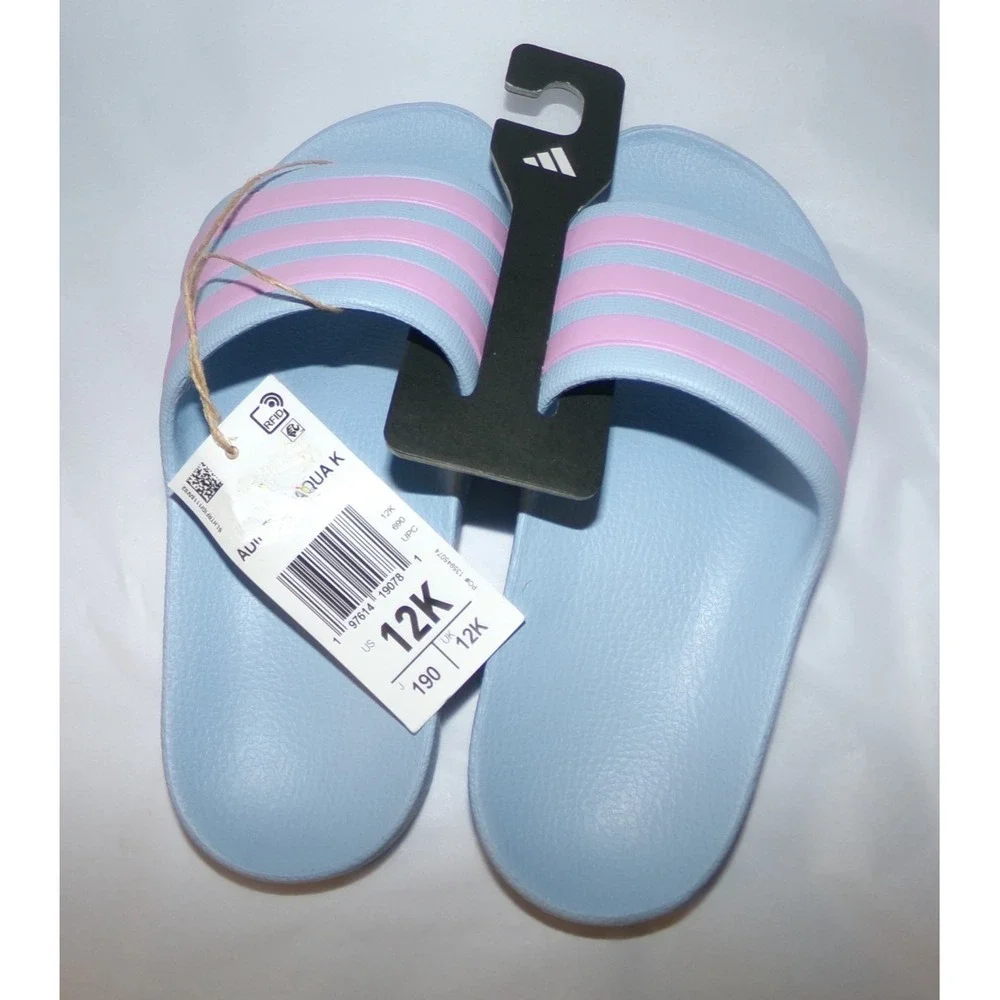 Adidas Kids Slides SZ 12.0~PURPLE & PINK~NWT